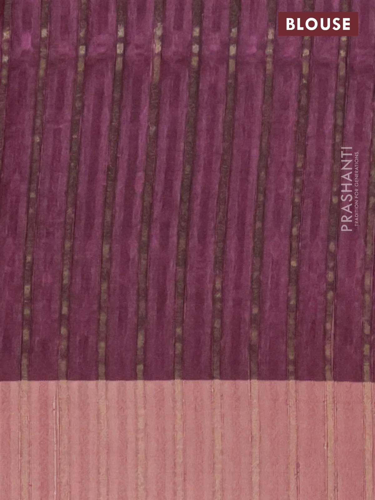 Semi matka saree dark magenat pink with allover ikat prints and zari woven border - Image 4