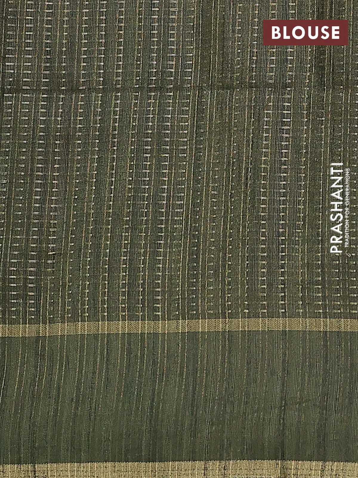 Semi matka saree green with allover zari weaves and rettapet zari woven border - Image 3