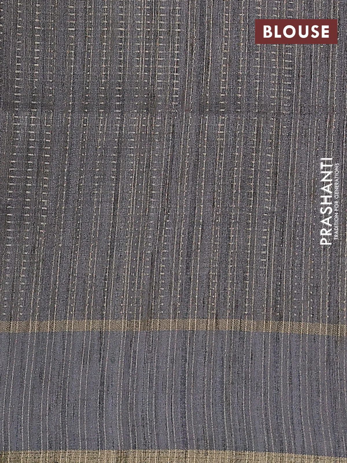 Semi matka saree grey with allover zari weaves and rettapet zari woven border - Image 3