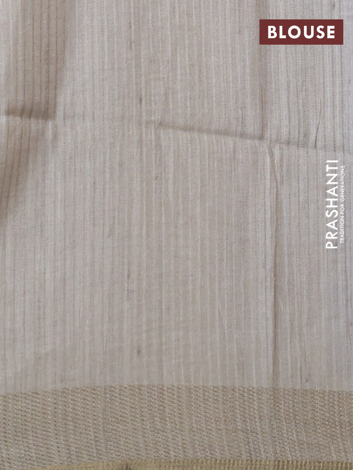 Semi matka saree lavender and beige with allover geometric prints and zari woven border - Image 3