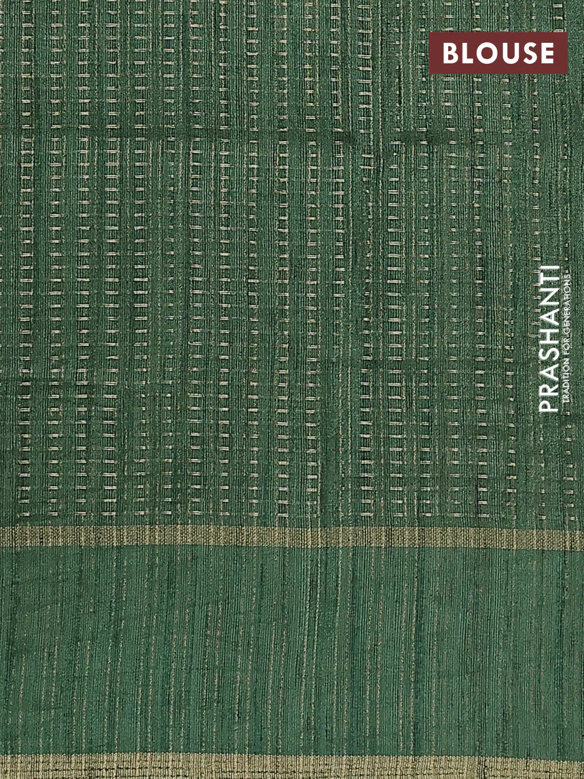 Semi matka saree light green with allover zari weaves and rettapet zari woven border - Image 3