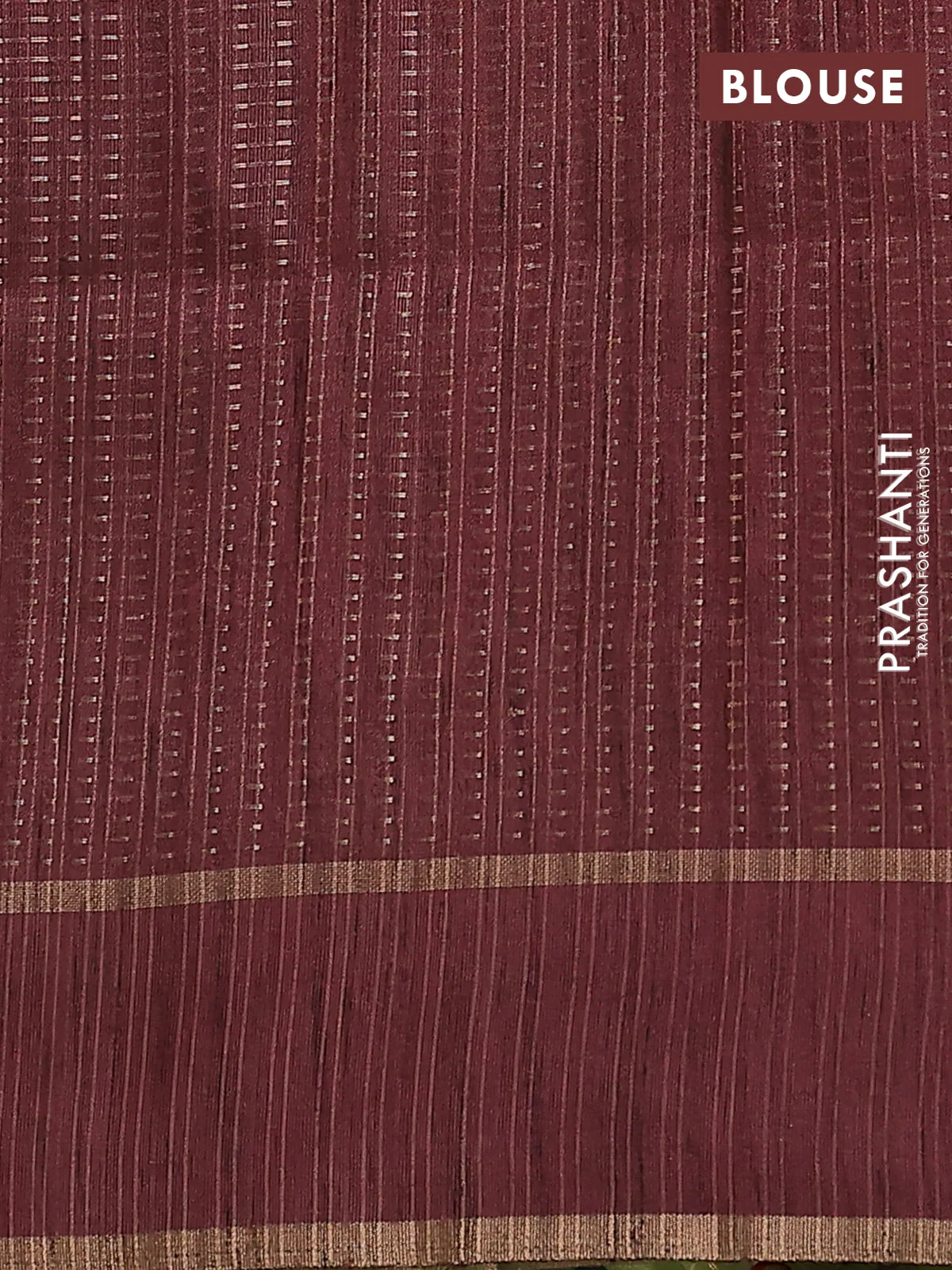 Semi matka saree maroon with allover zari weaves and rettapet zari woven border - Image 3