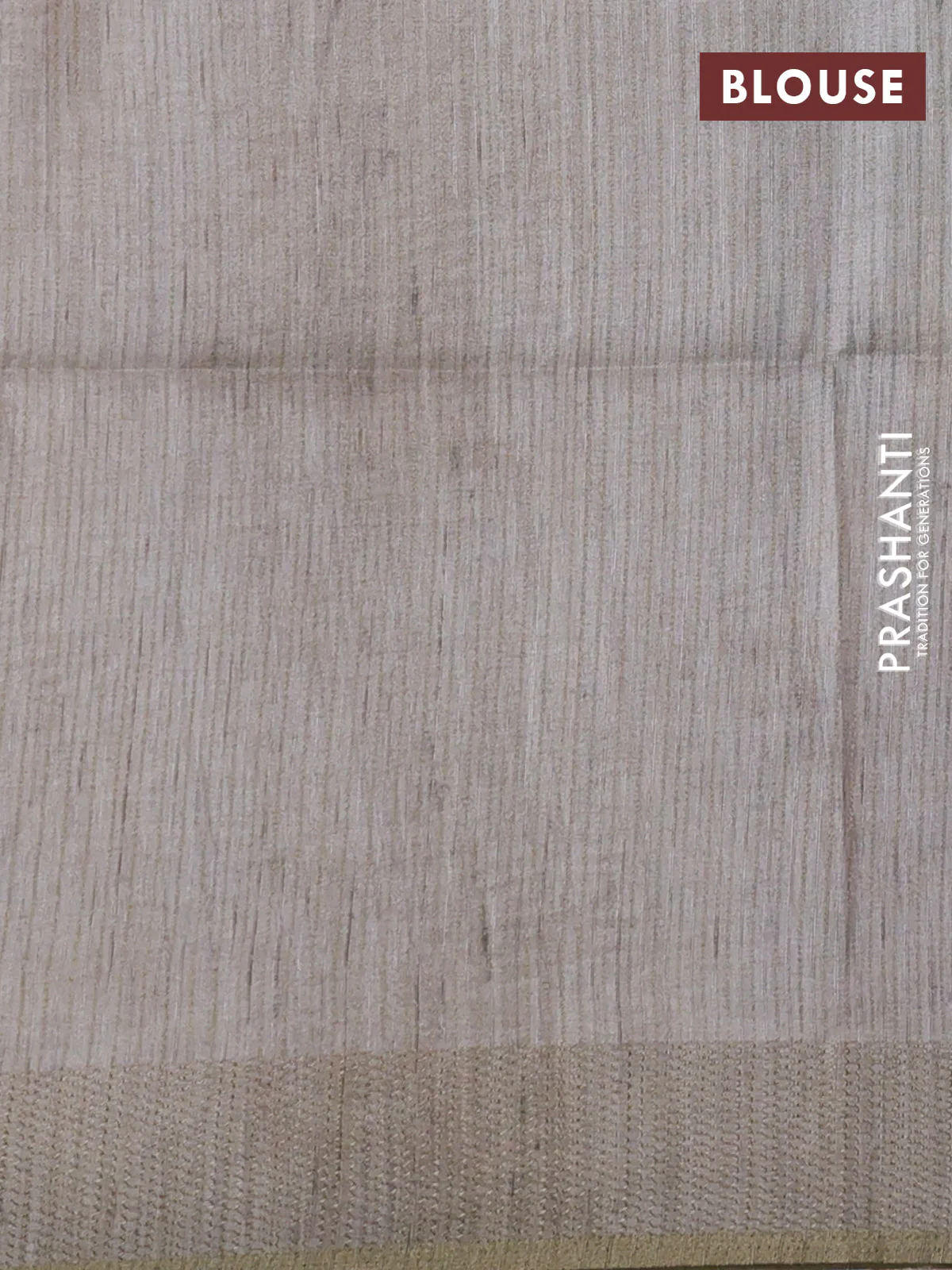 Semi matka saree multi colour and beige with allover geometric prints and zari woven border - Image 3