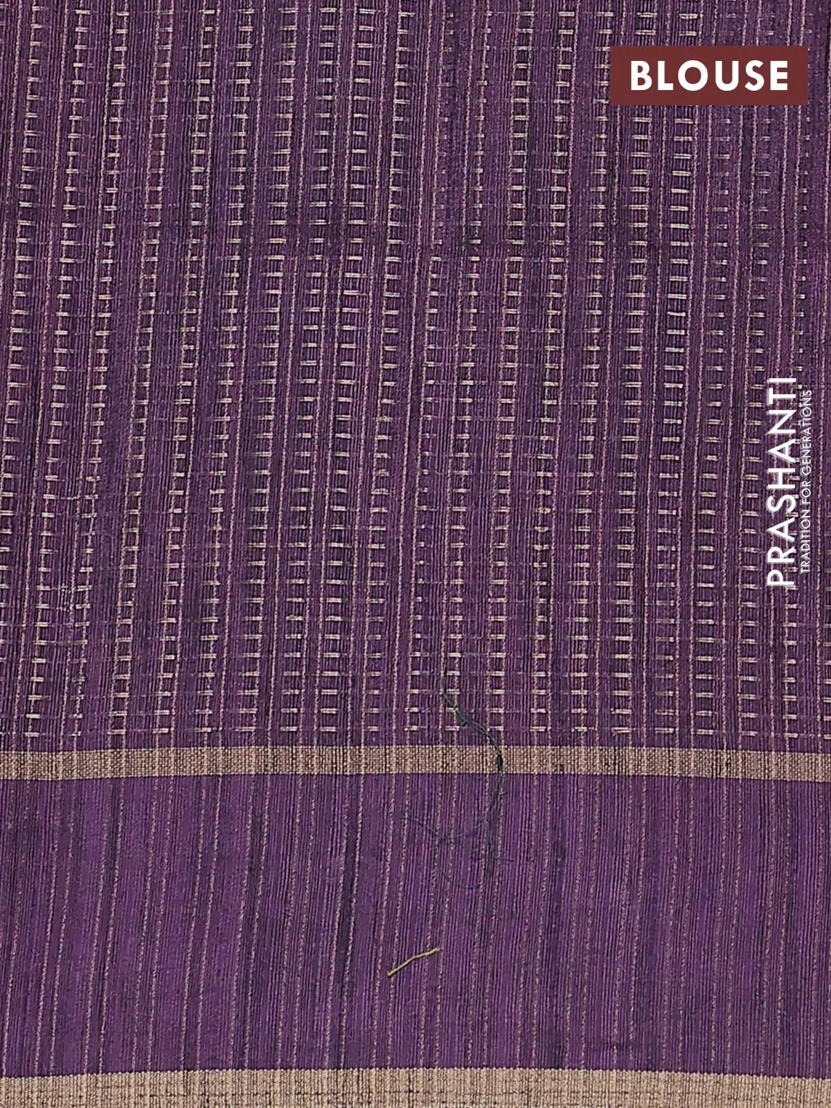 Semi matka saree purple with allover zari weaves and rettapet zari woven border - Image 3