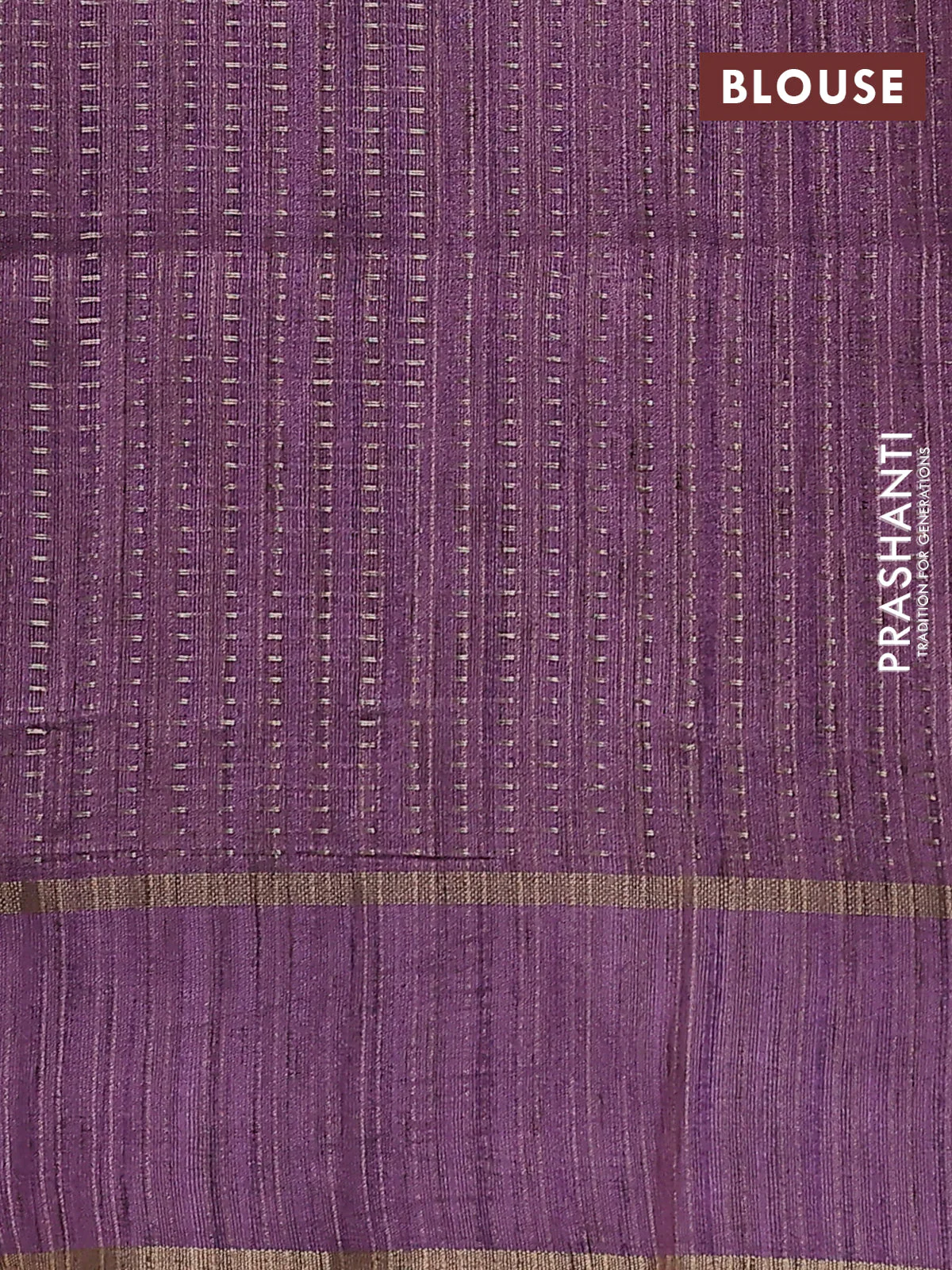 Semi matka saree purple with allover zari weaves and rettapet zari woven border - Image 3