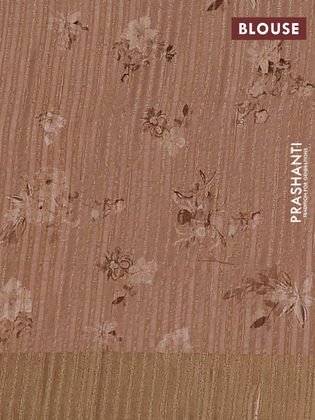 Semi matka saree sandal with allover floral prints & sequence work and zari woven border - Image 4