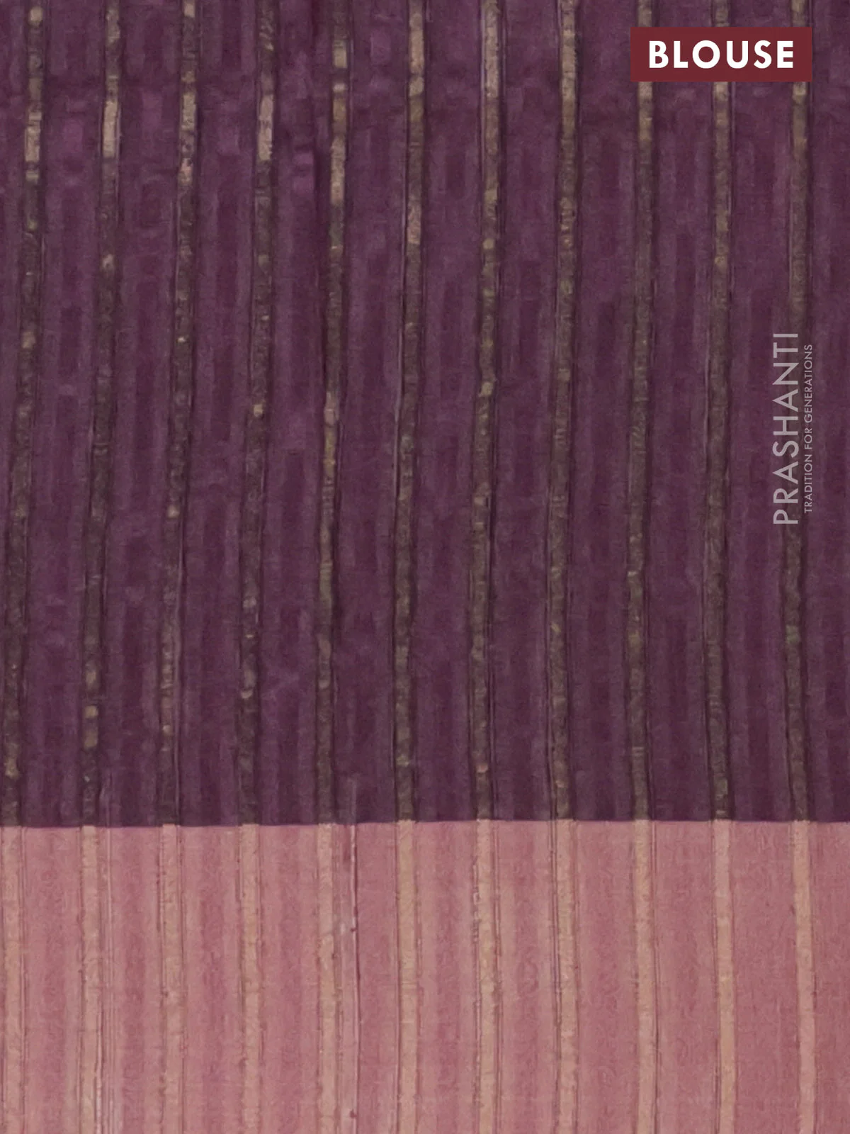 Semi matka saree wine shade with allover ikat prints and zari woven border - Image 4