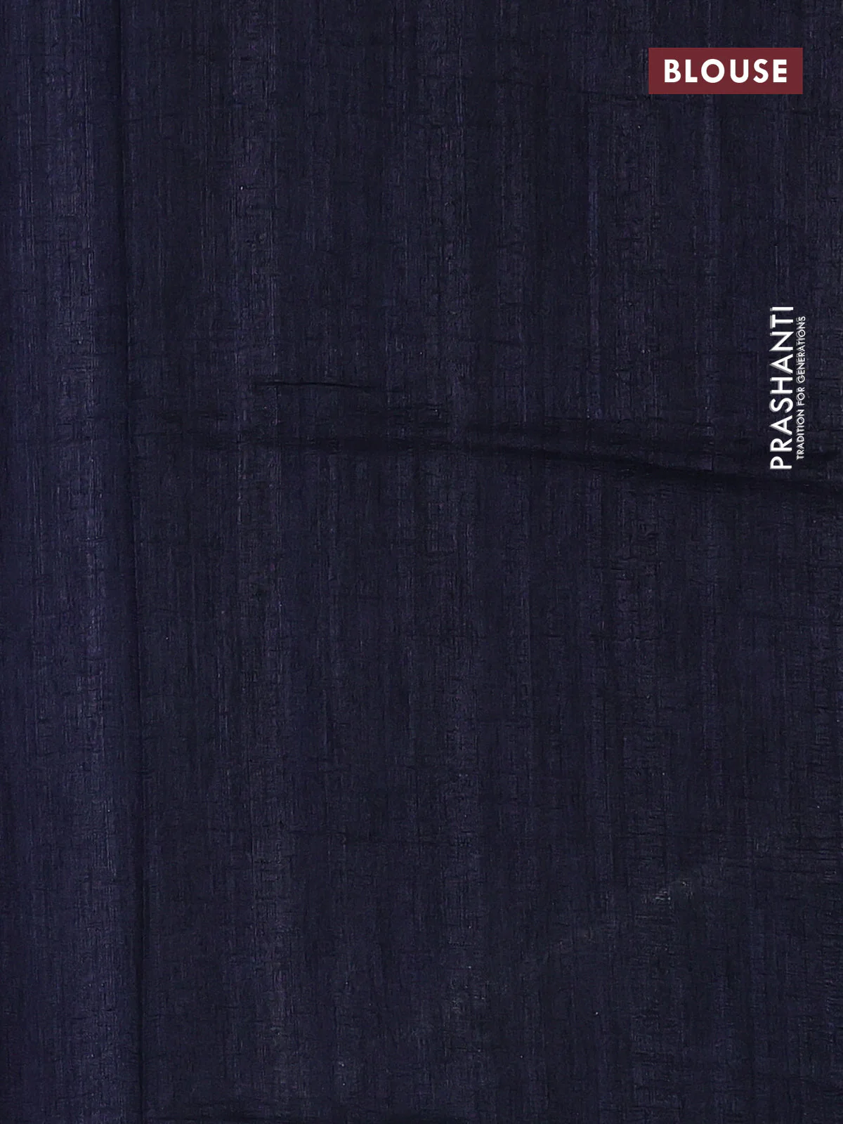 Semi matka tussar saree black and elaichi green navy blue with plain body and geometric printed pallu - Image 3