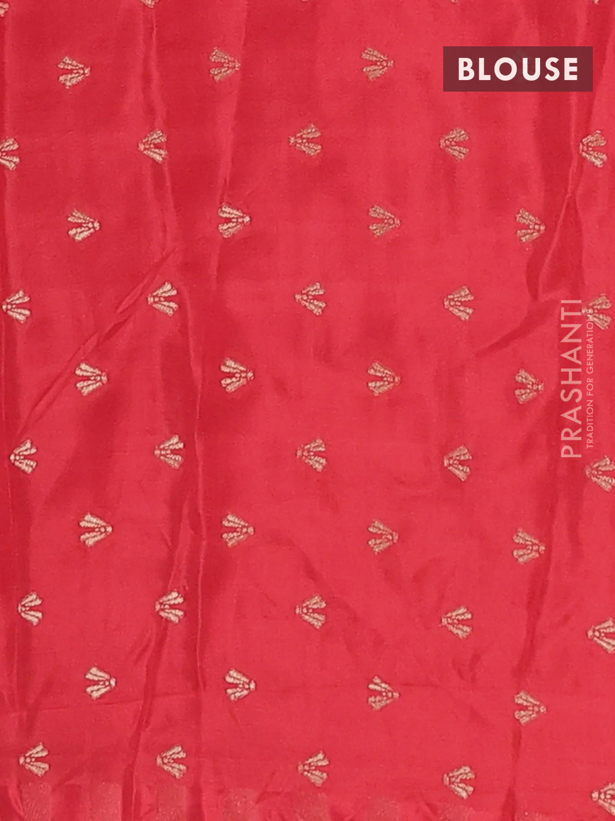 Semi mysore silk saree black and red with allover zari weaves and zari woven border - Image 4