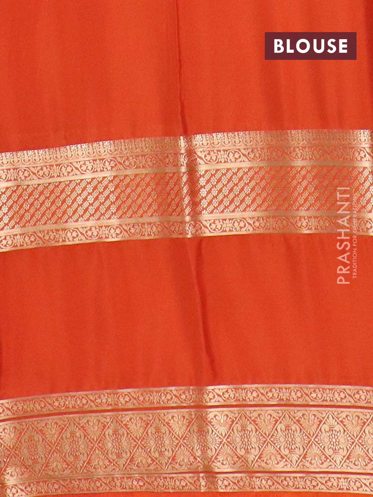 Semi mysore silk saree black and rust shade with plain body and rettapet zari woven border - Image 4