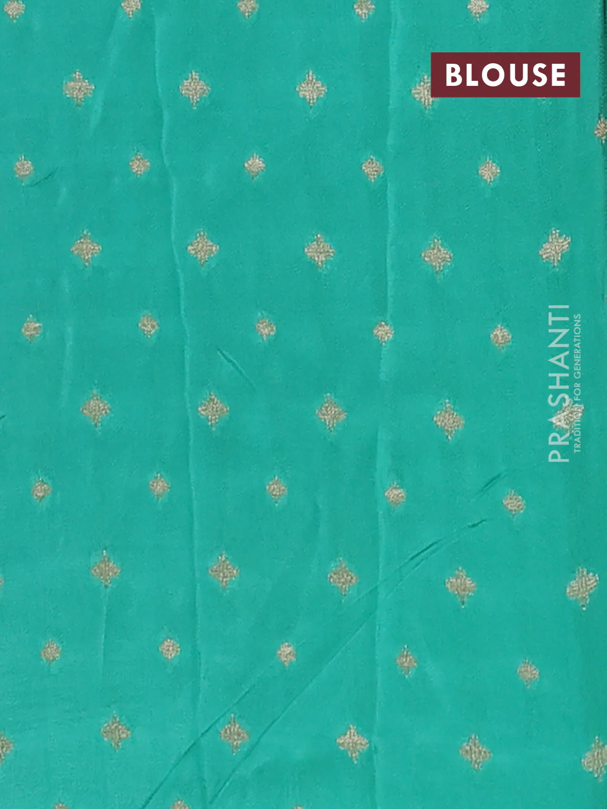 Semi mysore silk saree bluish grey violet and teal green with zari woven buttas and long rettapel temple zari woven border - Image 4