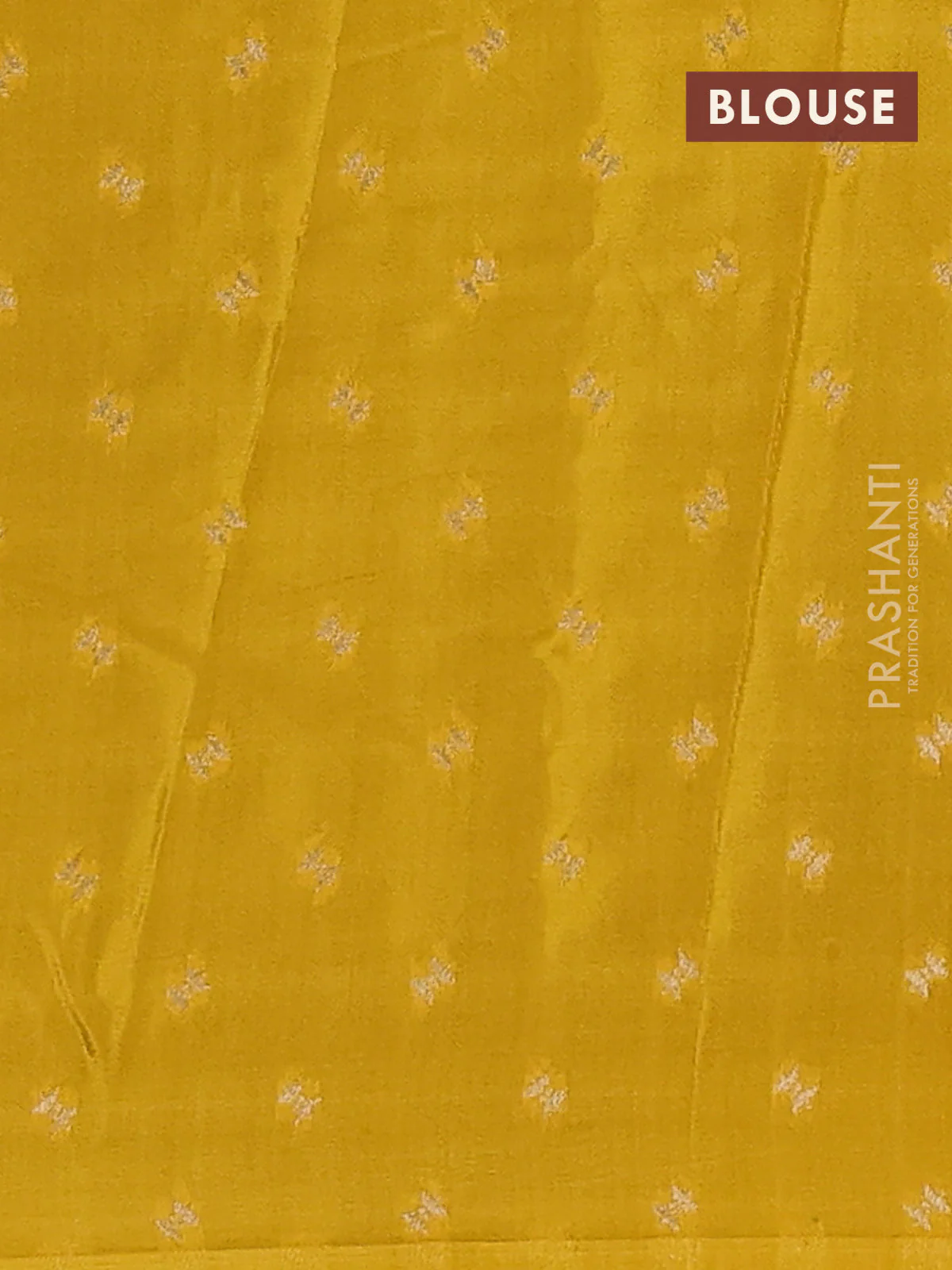 Semi mysore silk saree brown and yellow with allover zari woven brocade weaves and zari woven border - Image 4