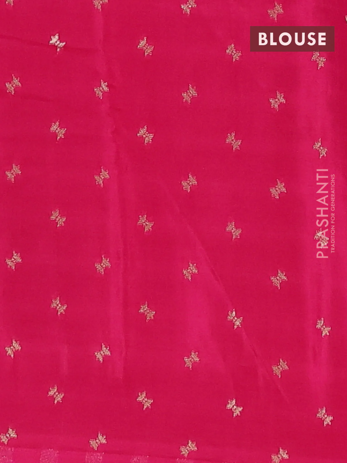 Semi mysore silk saree dark blue and pink with allover zari woven brocade weaves and zari woven border - Image 4