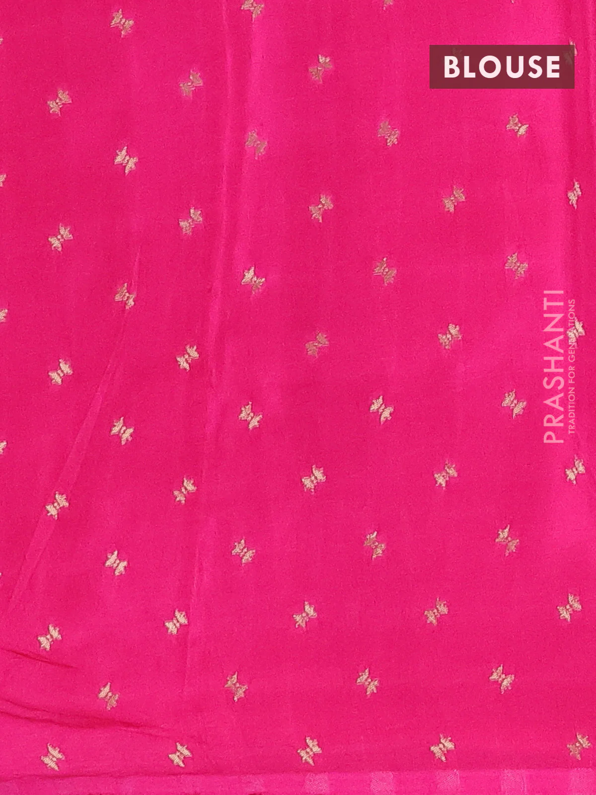 Semi mysore silk saree deep purple and pink with half & half style and long zari woven border - Image 4