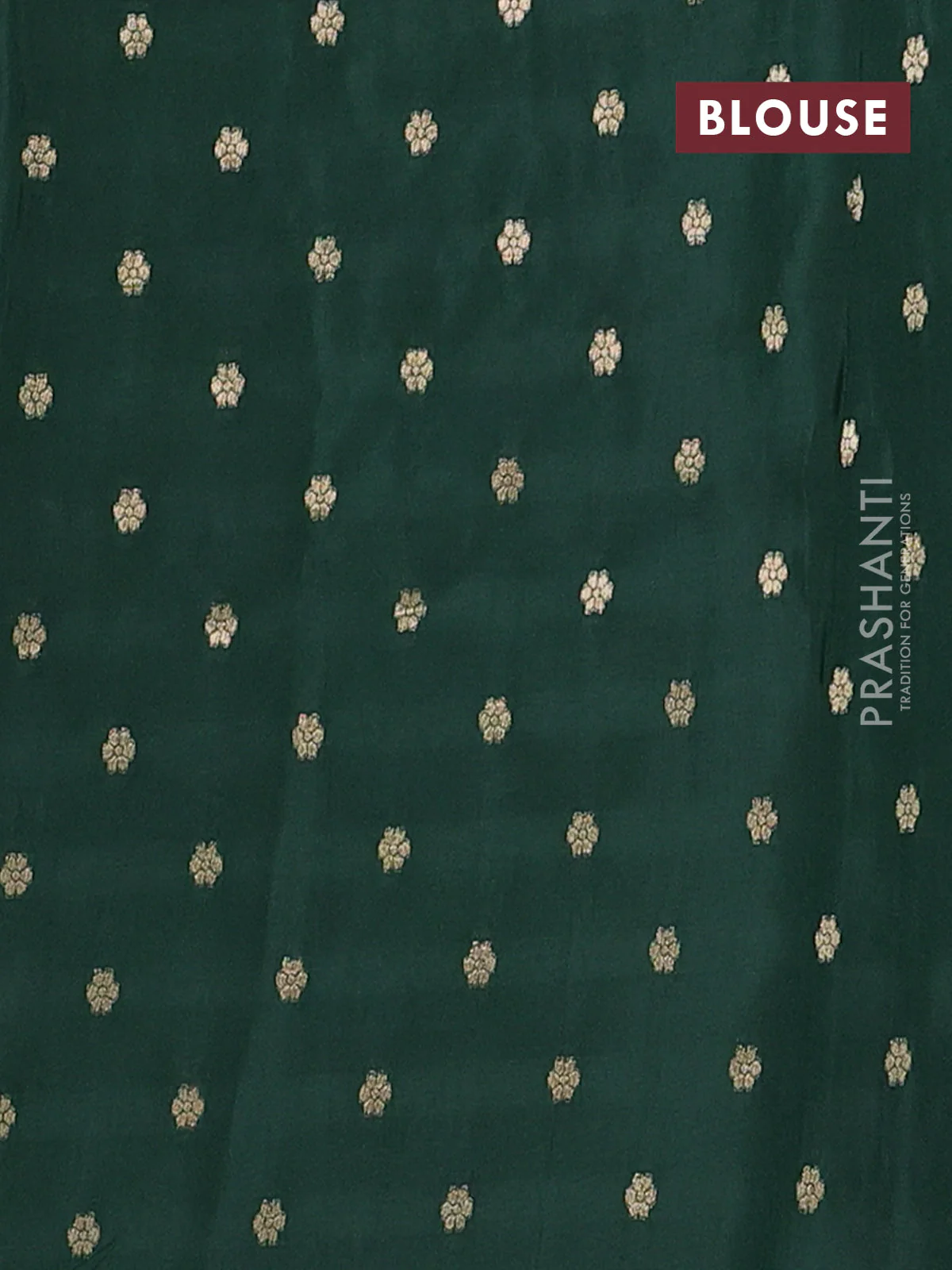 Semi mysore silk saree elaichi green purple and green with zari woven buttas and long zari woven border - Image 4