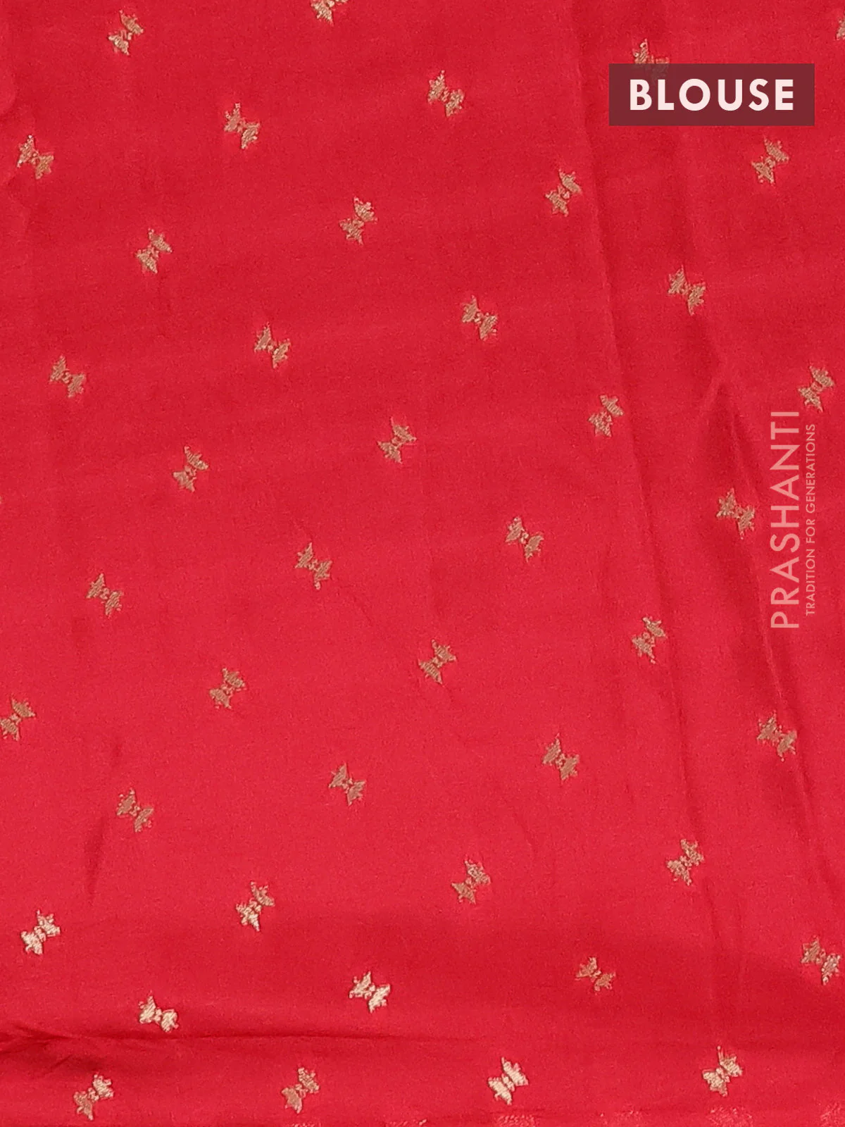 Semi mysore silk saree green and red with allover zari woven brocade weaves and zari woven border - Image 4