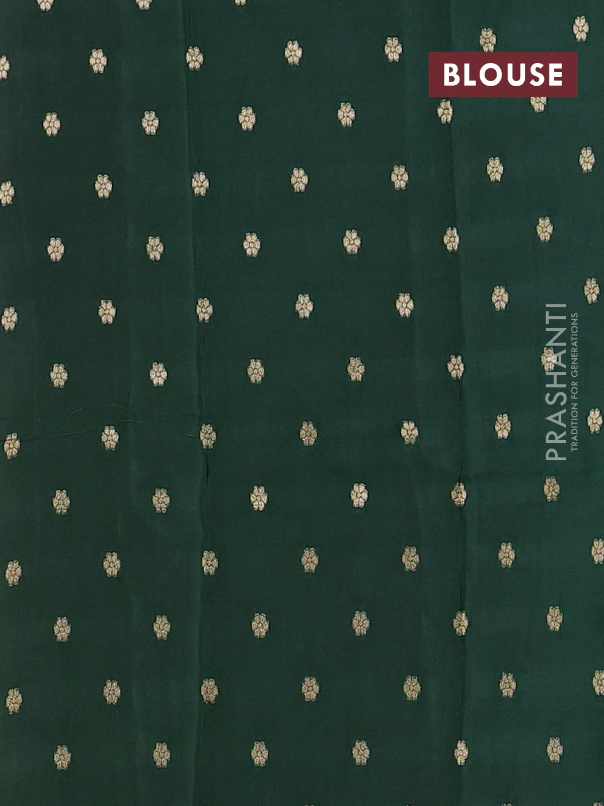 Semi mysore silk saree maroon and green with half & half style and long zari woven border - Image 4
