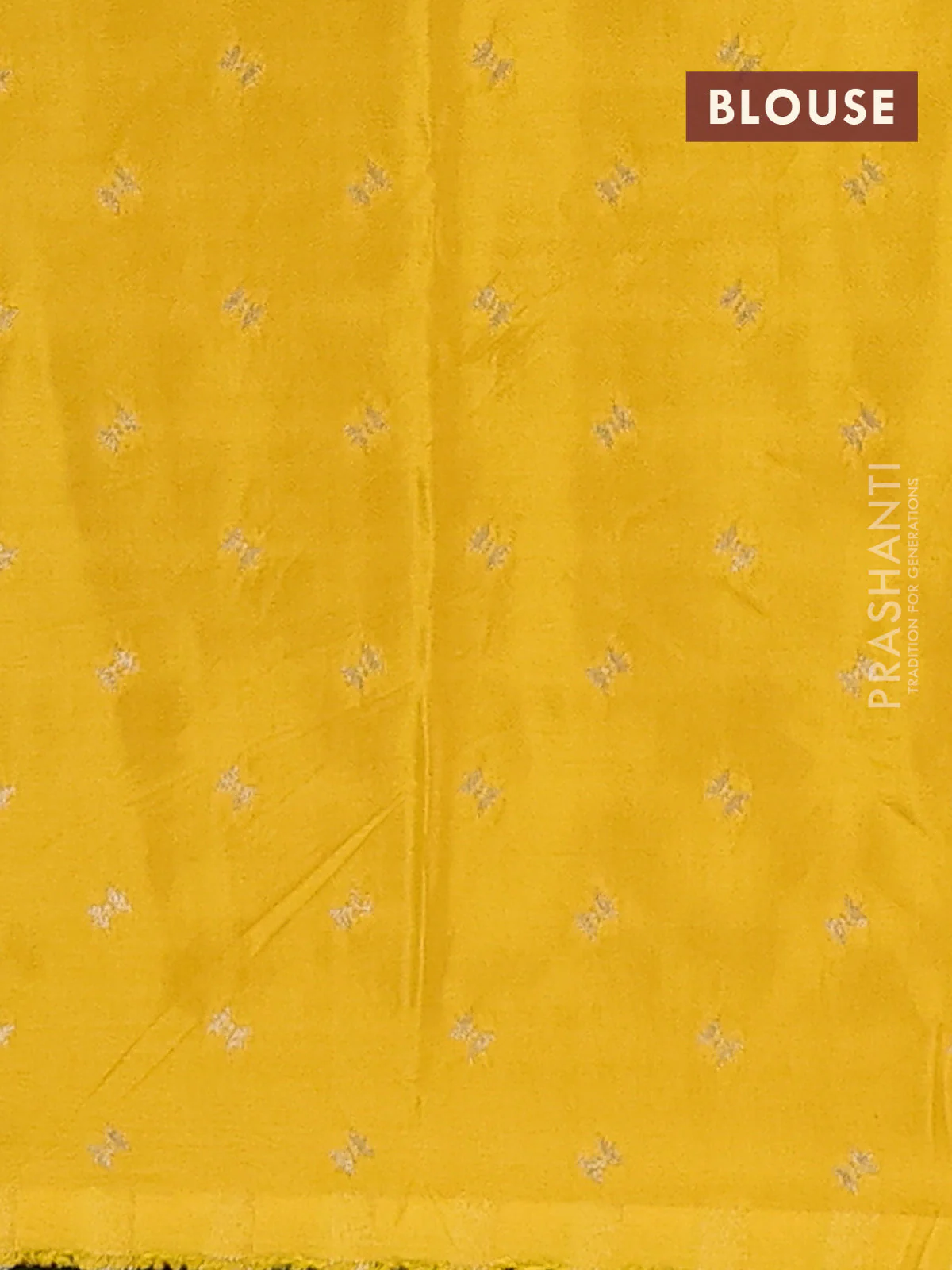 Semi mysore silk saree mehendi green and yellow with allover zari woven brocade weaves and zari woven border - Image 4
