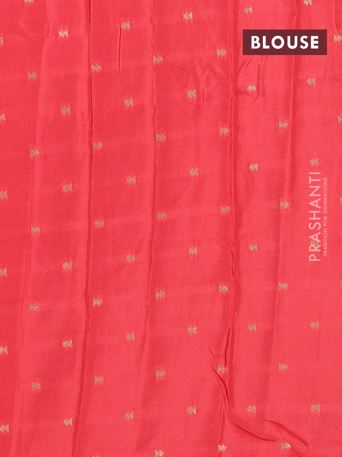 Semi mysore silk saree orange with plain body and long annam zari woven border - Image 4