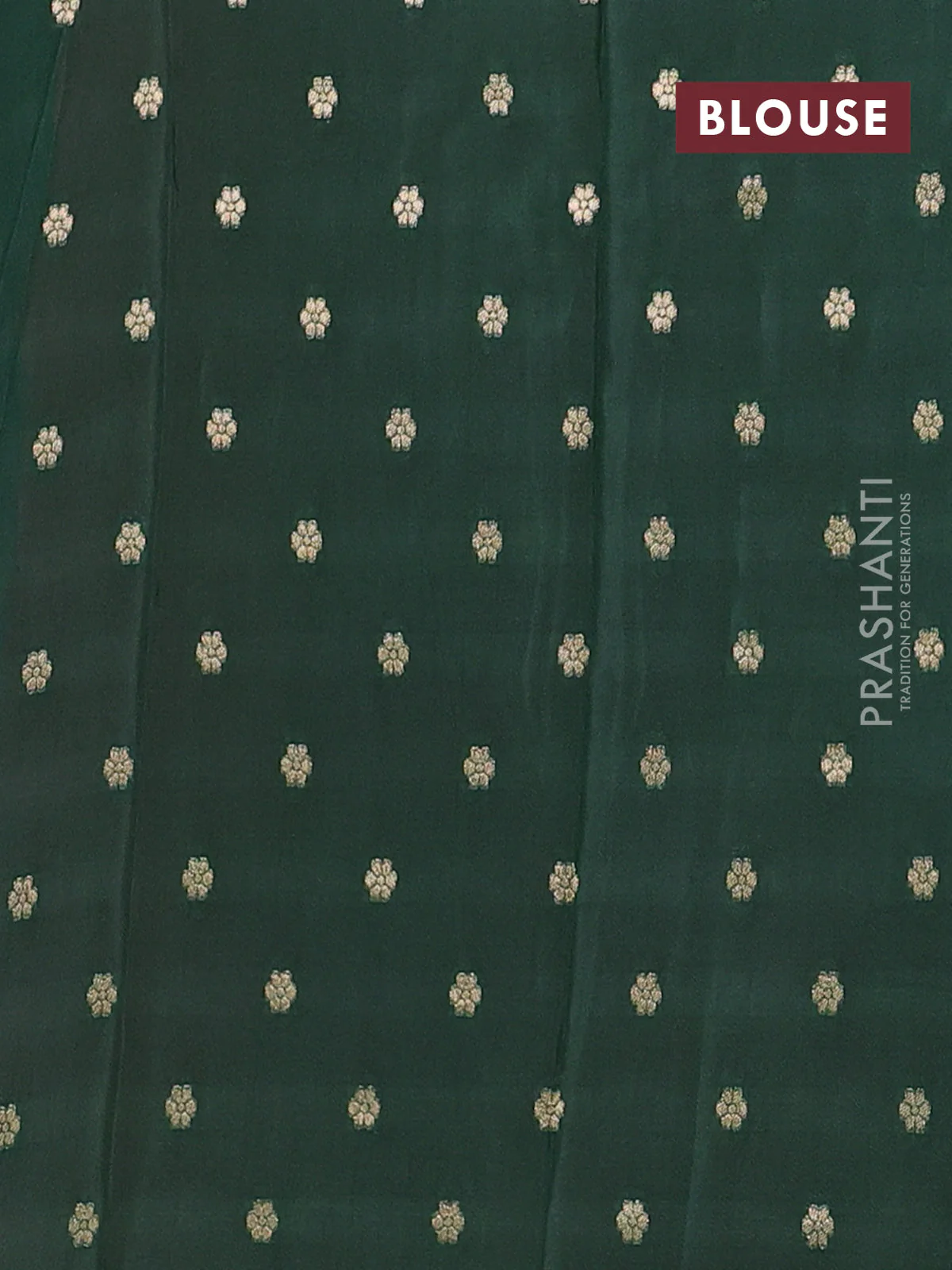 Semi mysore silk saree pink and green with plain body and long zari woven butta border - Image 4