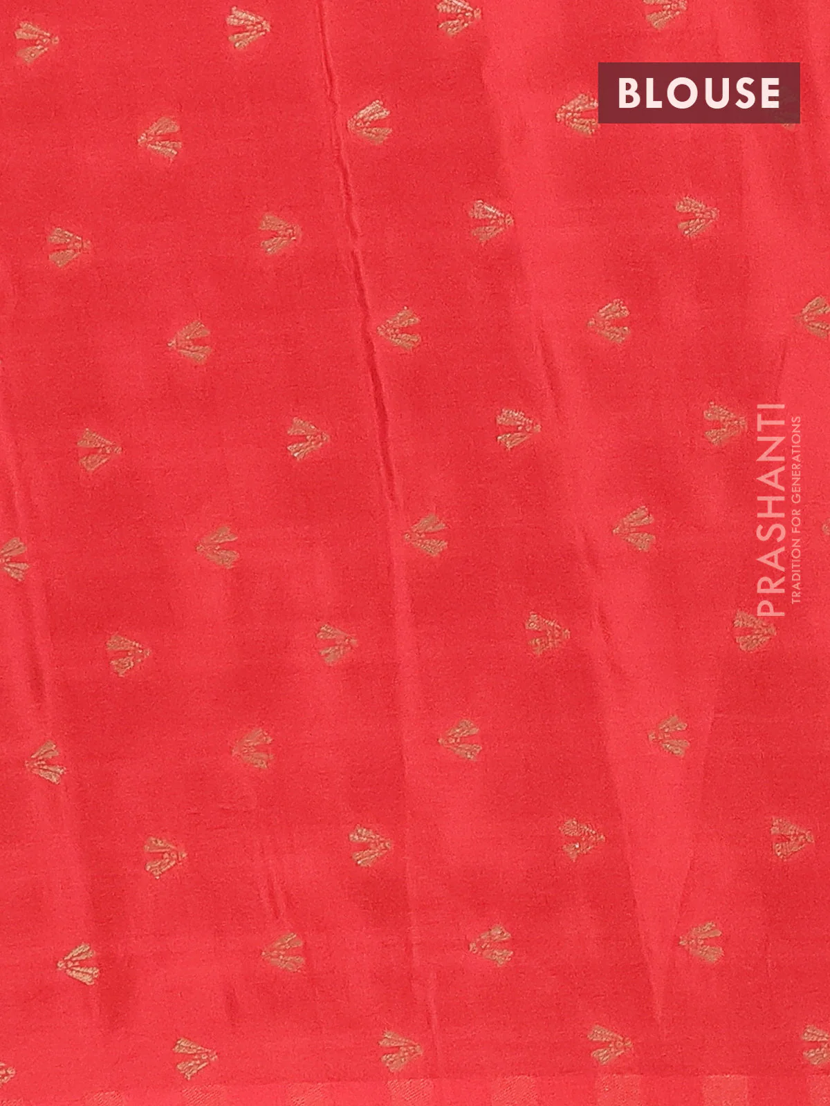 Semi mysore silk saree pink and orange with allover zari weaves and zari woven border - Image 4
