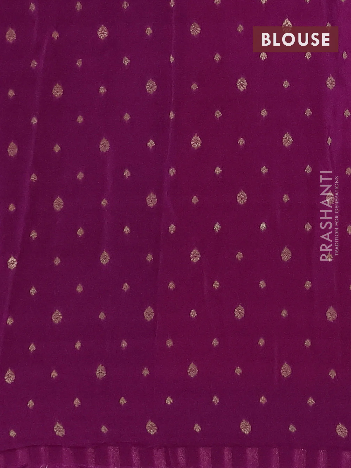 Semi mysore silk saree pink and purple with zari woven buttas and rettapet zari woven border - Image 4