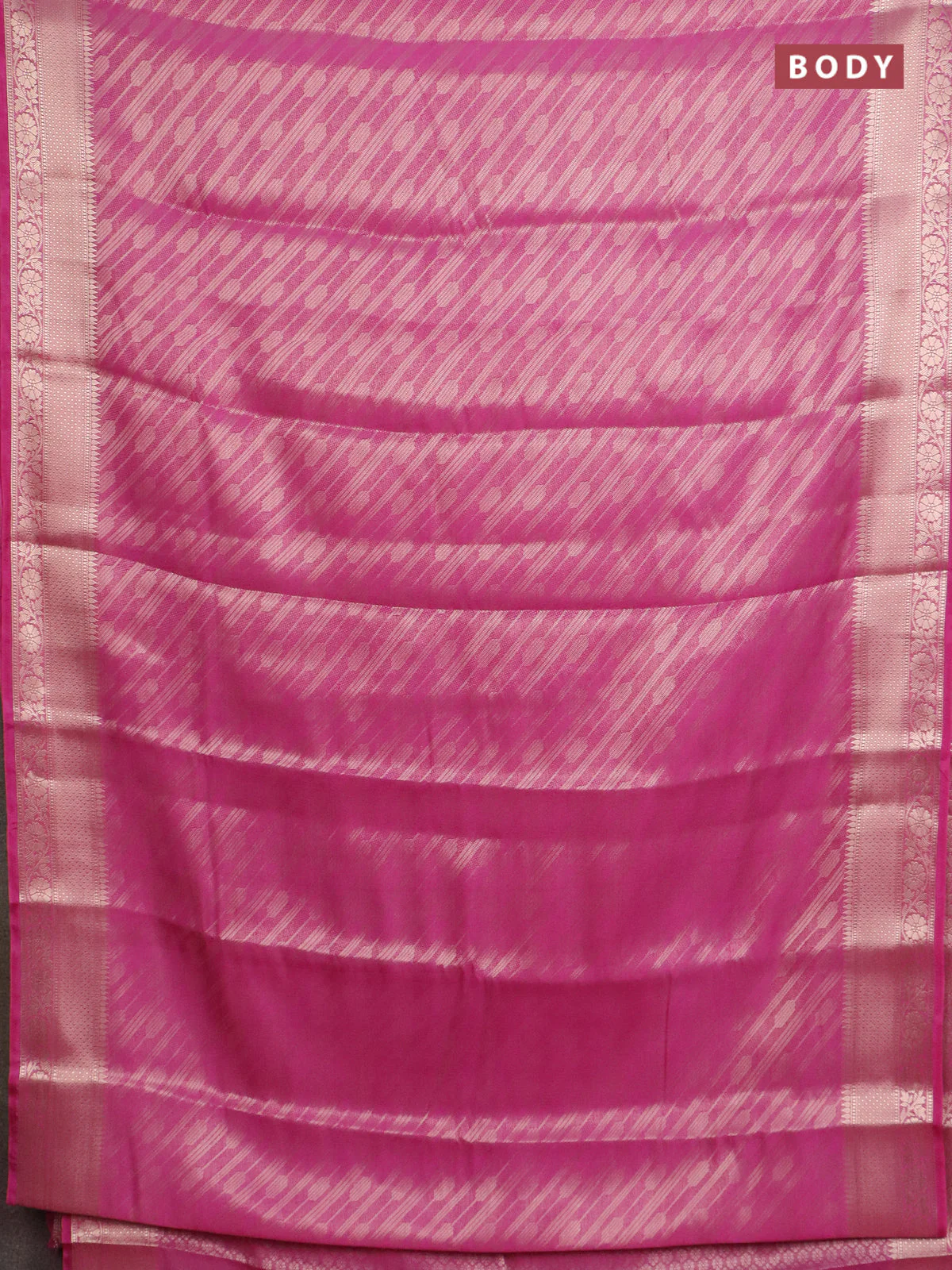Semi mysore silk saree purple with allover zari woven brocade weaves and zari woven border - Image 2