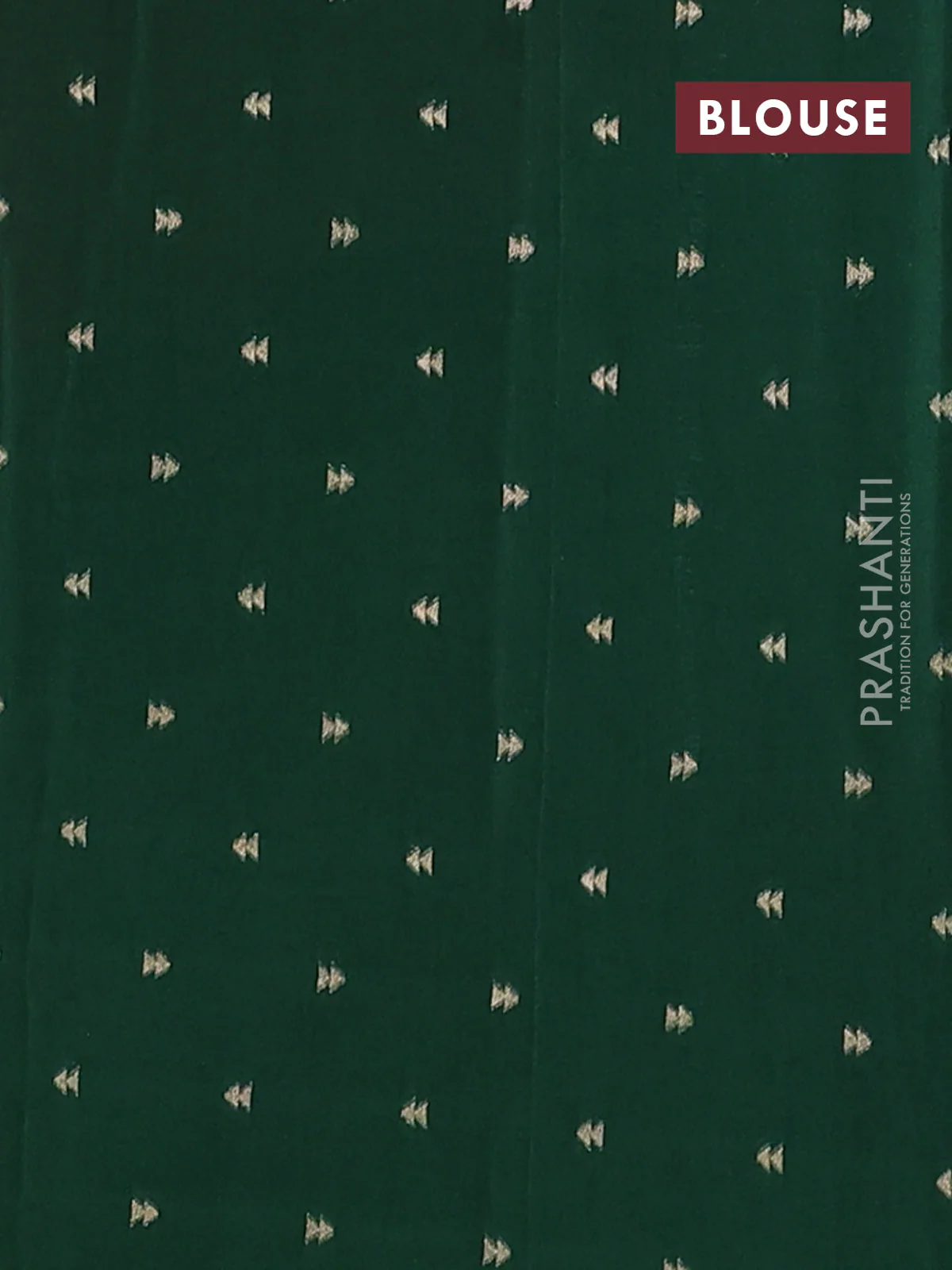 Semi mysore silk saree red and green with half & half style and long zari woven border - Image 4