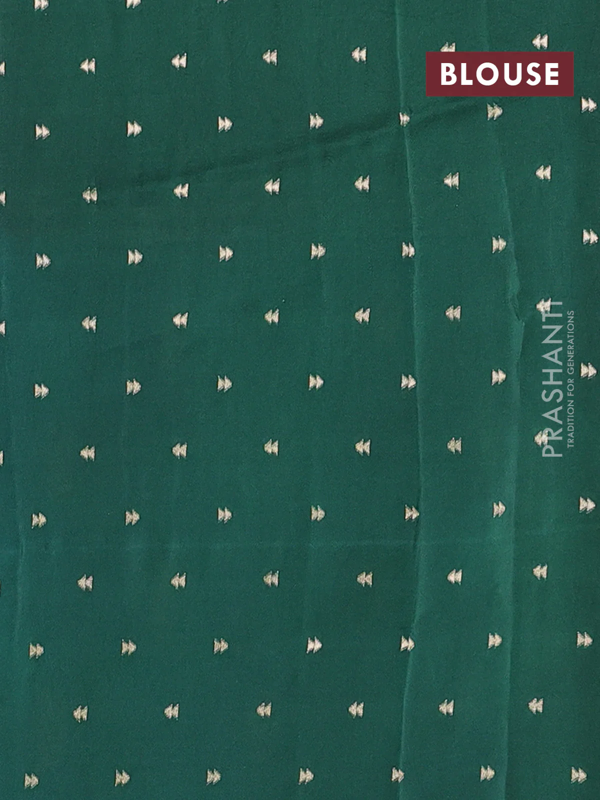 Semi mysore silk saree teal blue violet and green with zari woven buttas and rettapet zari woven border - Image 4