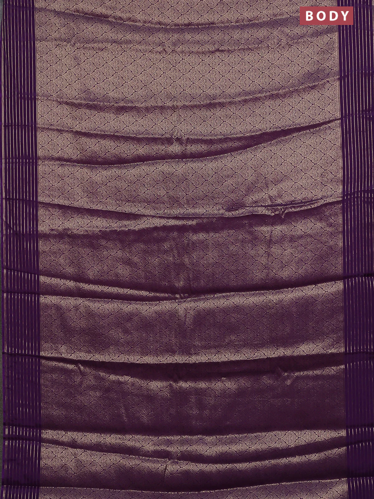 Semi mysore silk saree violet and pink with allover zari woven brocade weaves and zari woven border - Image 2