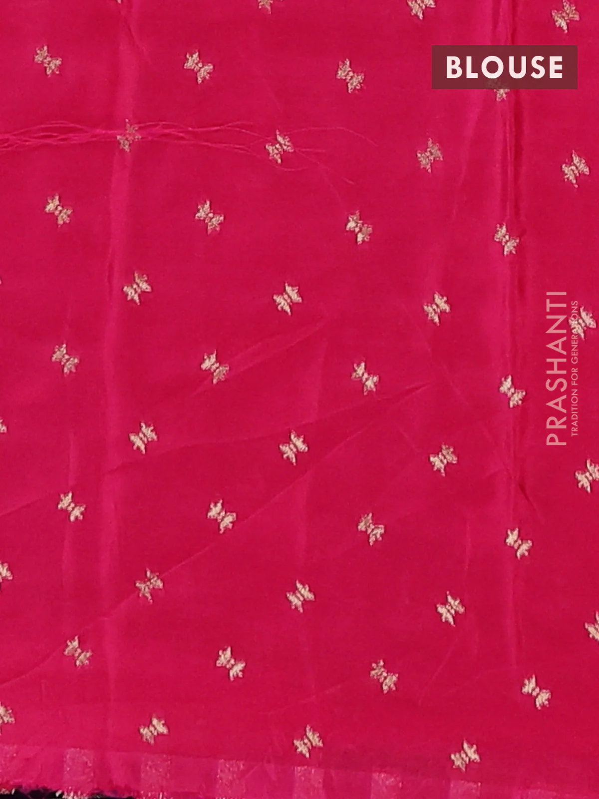 Semi mysore silk saree violet and pink with allover zari woven brocade weaves and zari woven border - Image 4