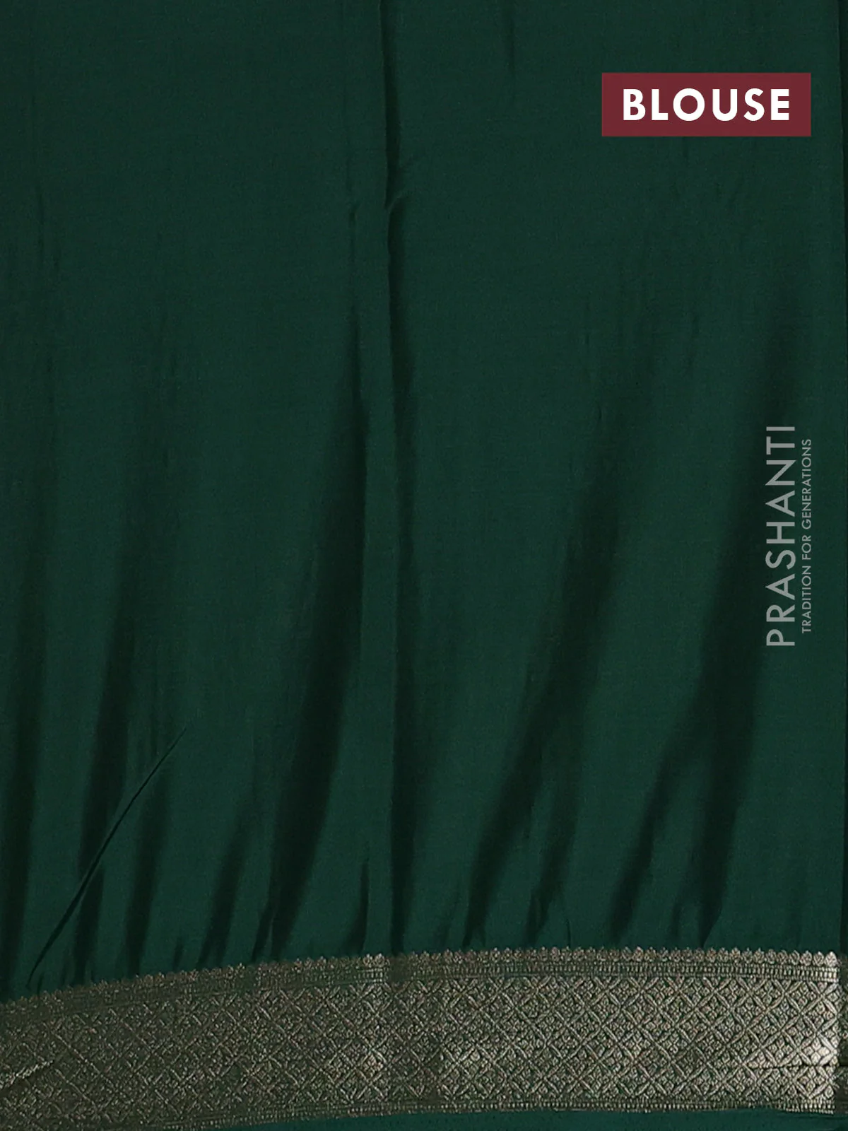 Semi mysore silk saree yellow and green with allover zari weaves and zari woven border - Image 4