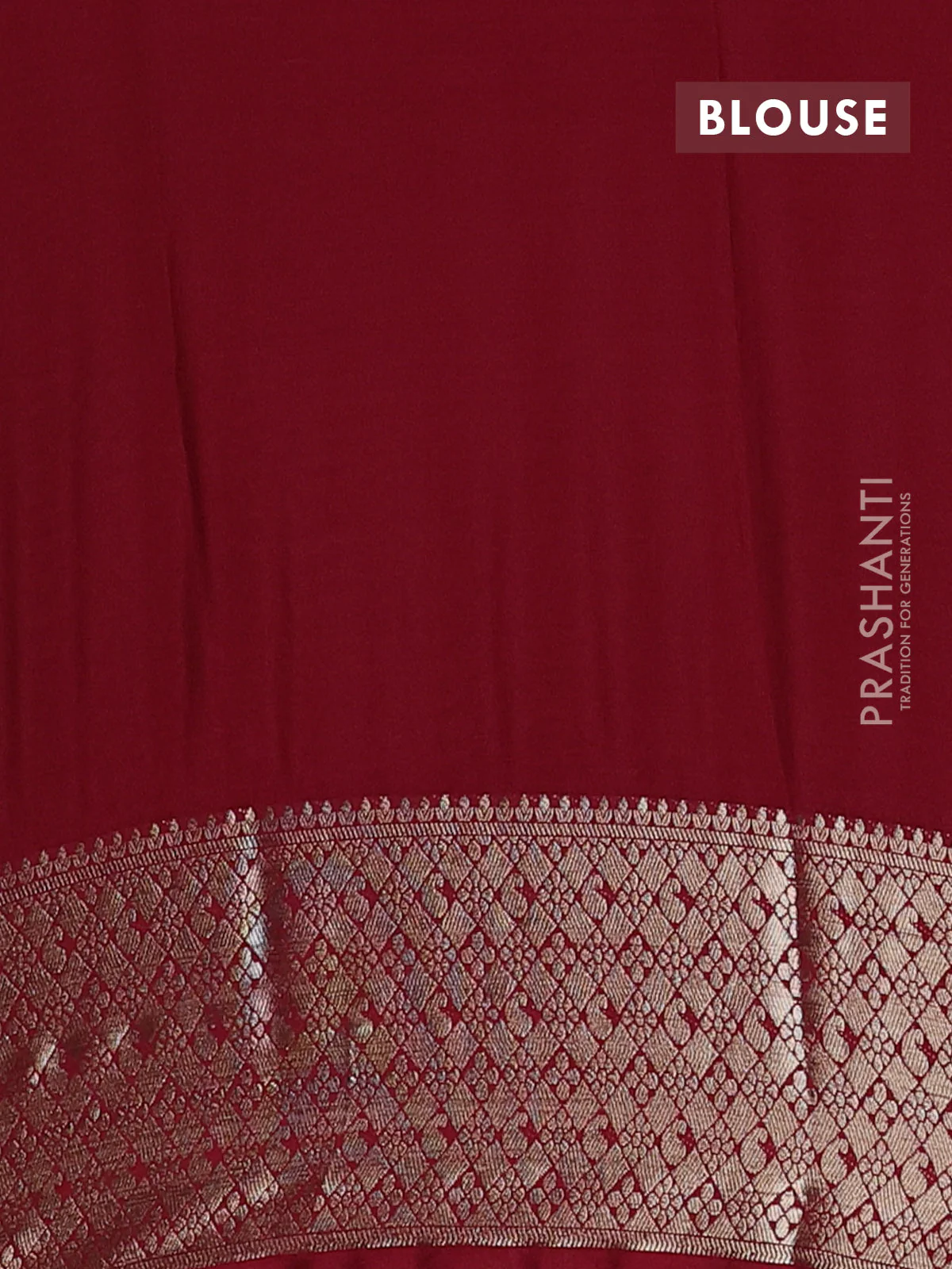 Semi mysore silk saree yellow and maroon with allover zari weaves and zari woven border - Image 4