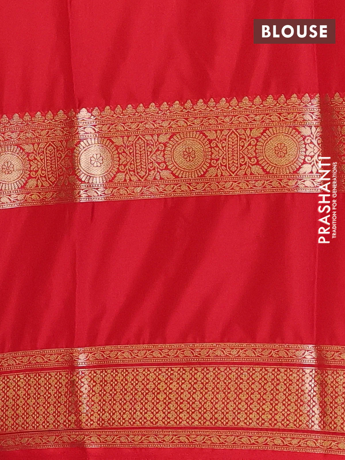 Semi mysore silk saree yellow and red with plain body and rettapet zari woven border - Image 4