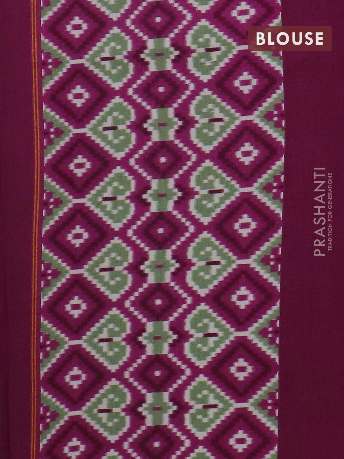 Semi patola saree pastel green and purple with allover ikat weaves and simple border - Image 4