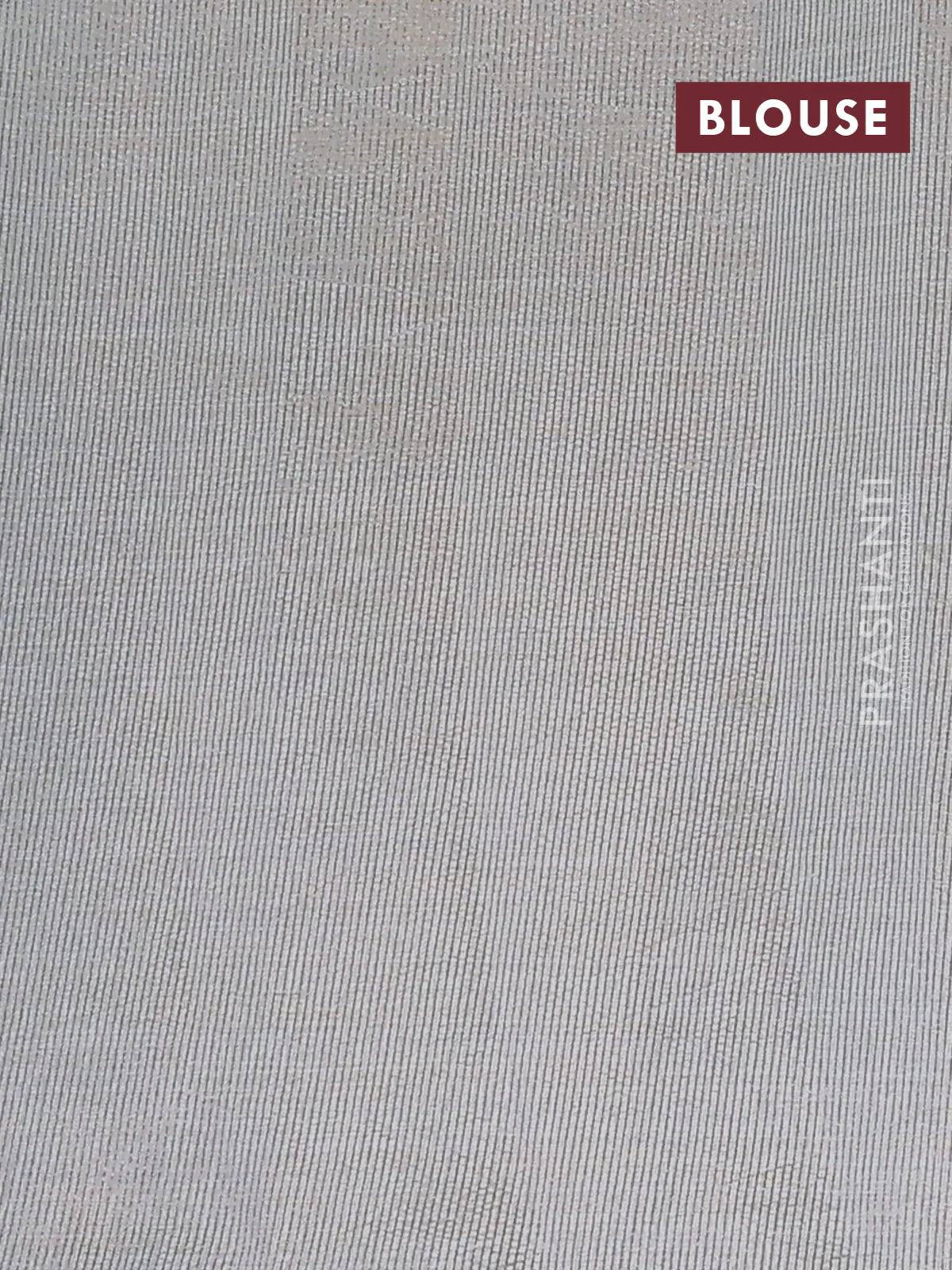 Semi raw silk saree grey with zari woven buttas and zari woven border - Image 4