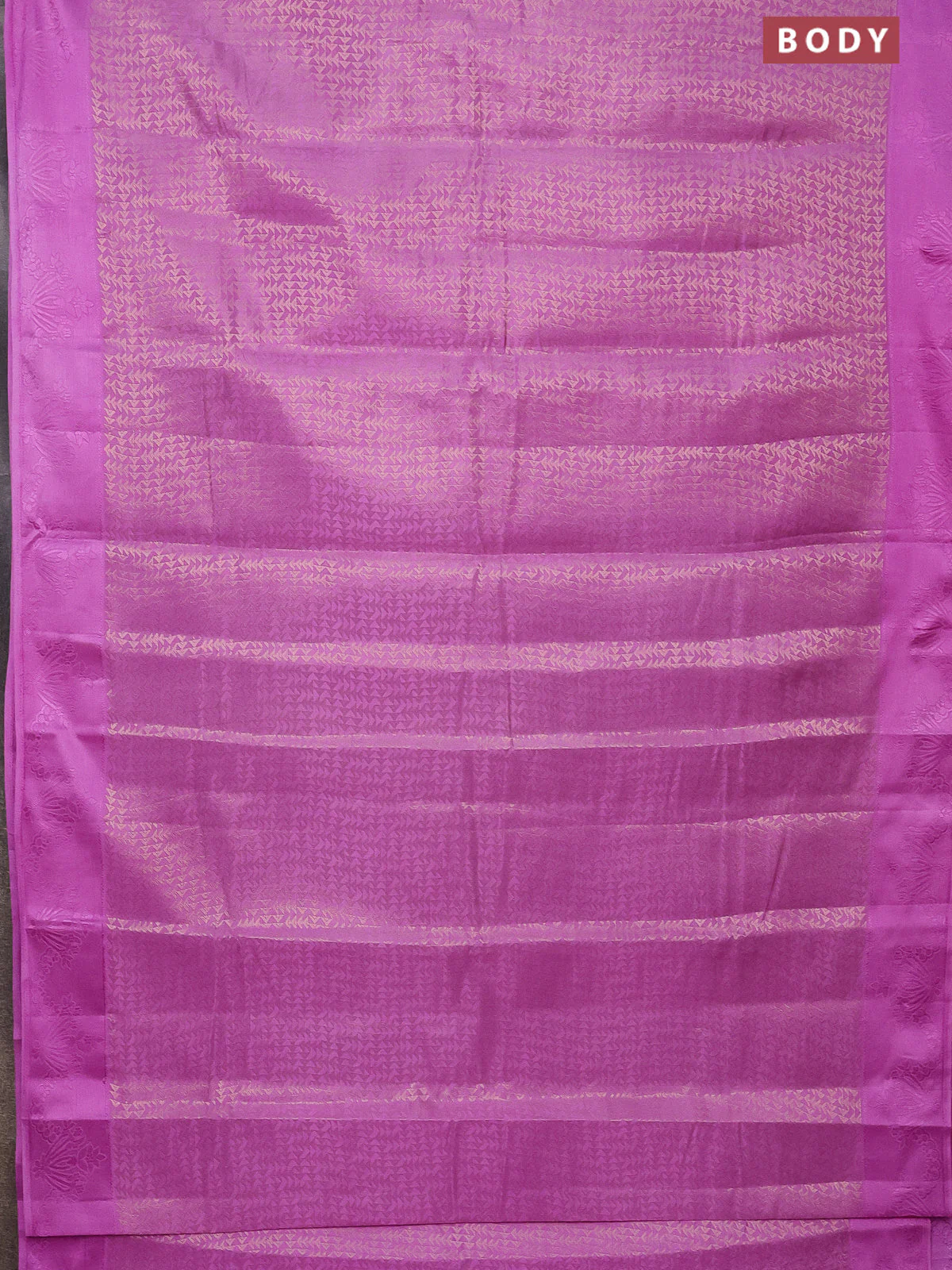 Semi raw silk saree lavender with allover zari weaves and simple border - Image 2