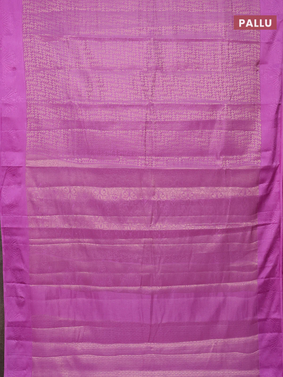 Semi raw silk saree lavender with allover zari weaves and simple border - Image 3