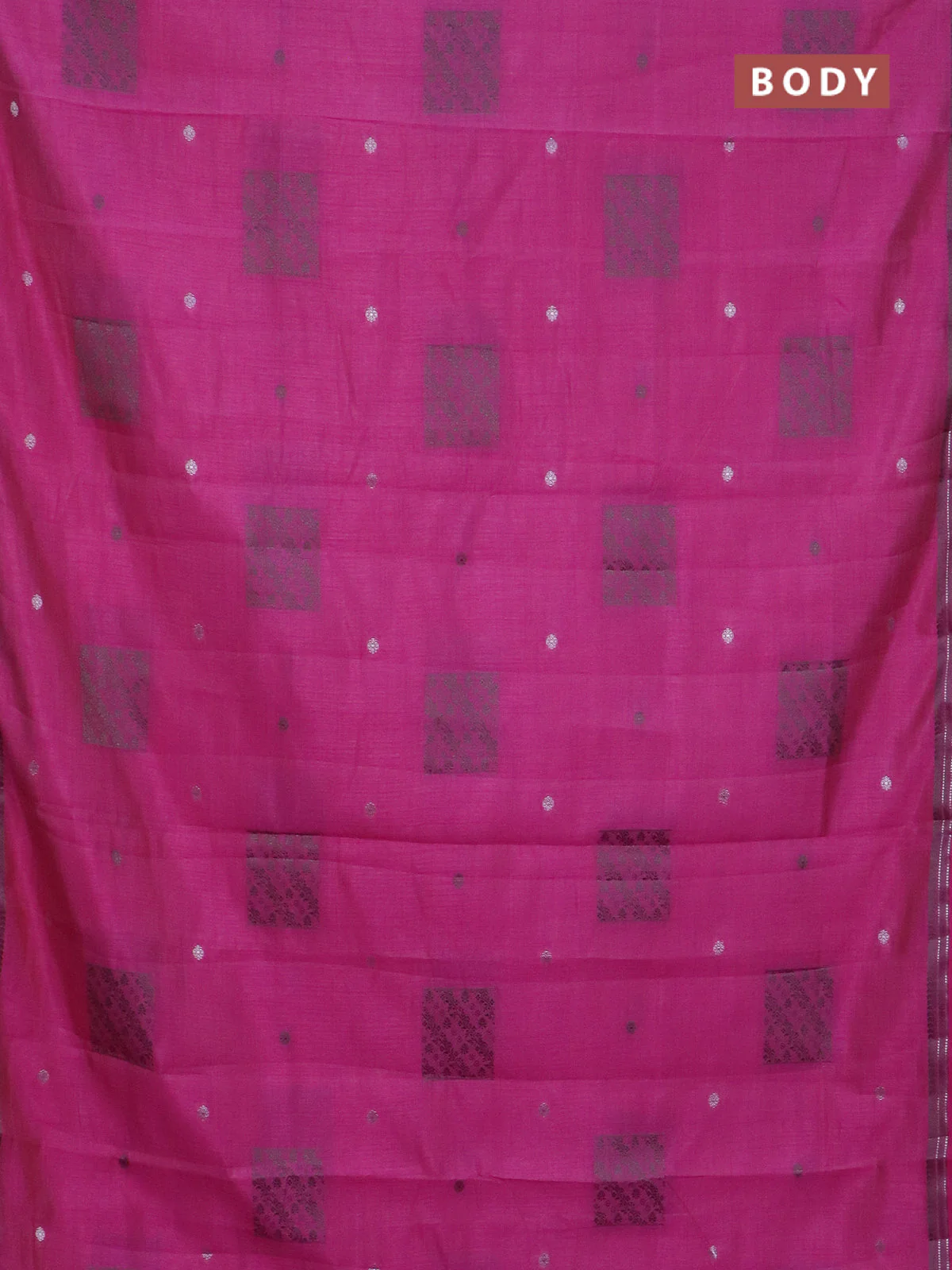 Semi raw silk saree pink with thread & zari woven buttas and woven border - Image 2