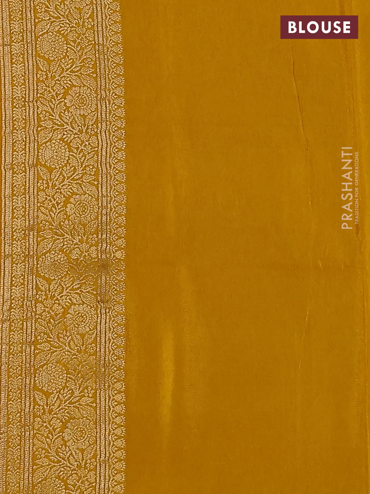 Semi raw silk saree red and yellow with zari woven buttas and zari woven border - Image 3