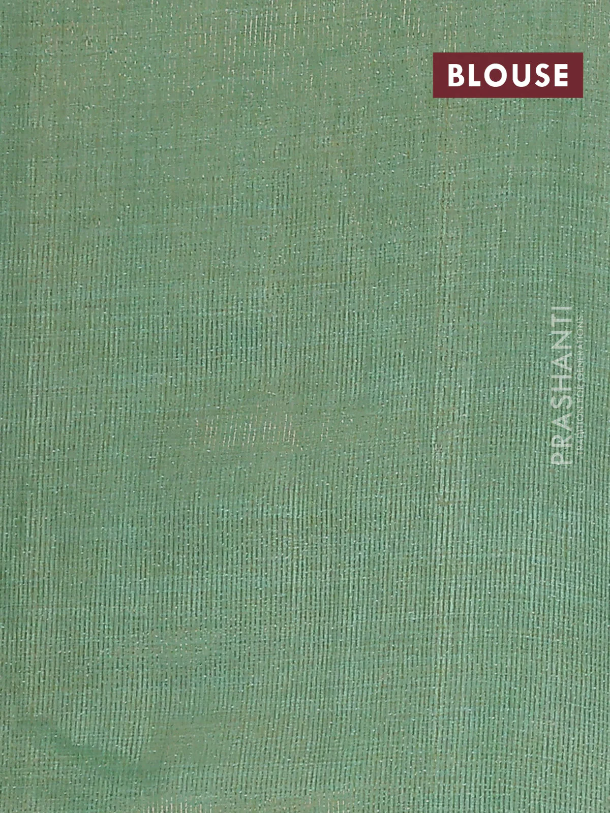Semi raw silk saree teal green shade with zari woven buttas and zari woven border - Image 4