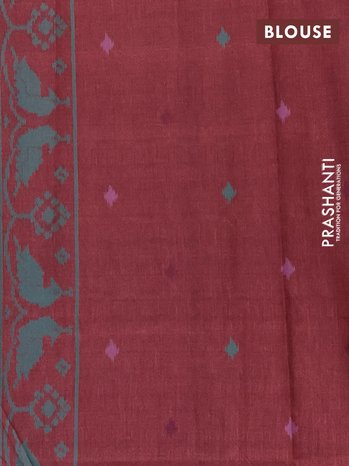 Semi sambalpuri silk saree black and deep maroon with allover ikat weaves and thread woven border - Image 4