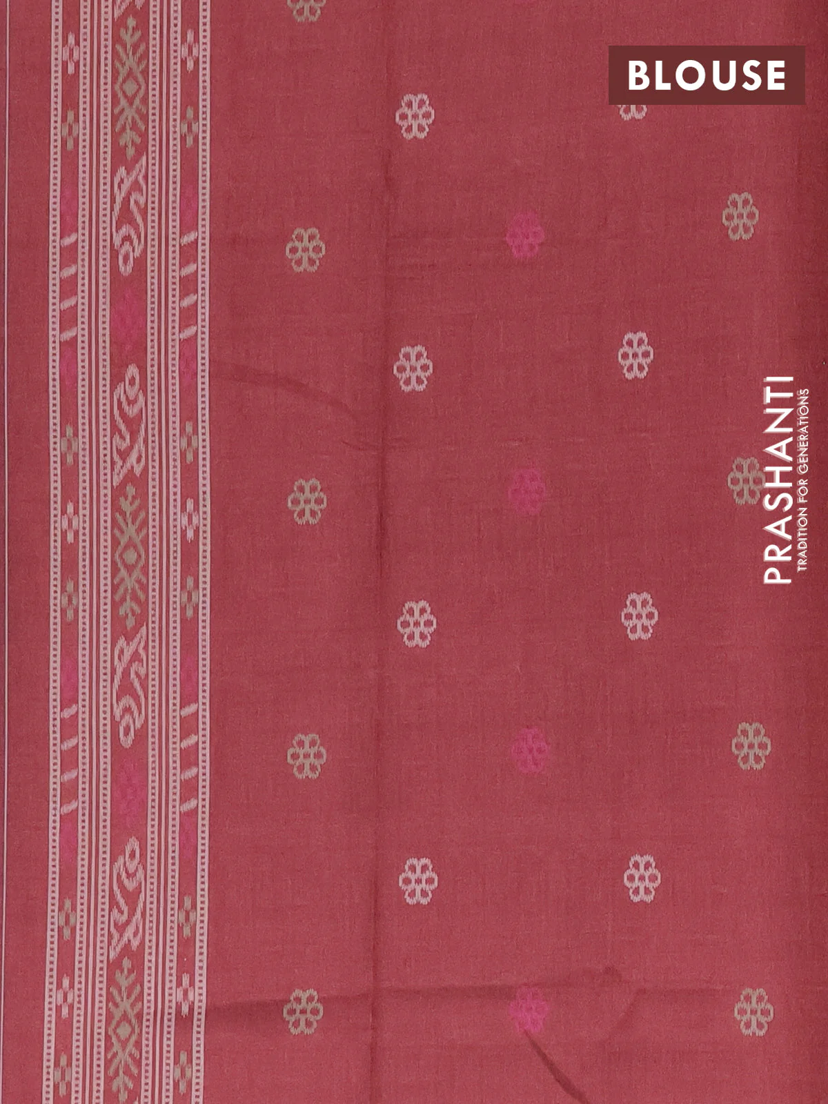 Semi sambalpuri silk saree black and deep maroon with allover ikat weaves and thread woven border - Image 4