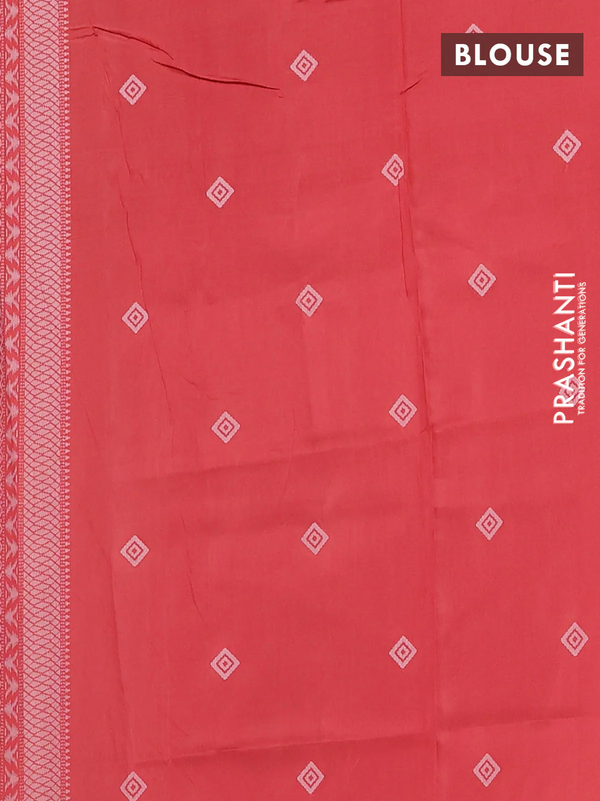 Semi sambalpuri silk saree elephant grey and red with allover ikat weaves and thread woven border - Image 4