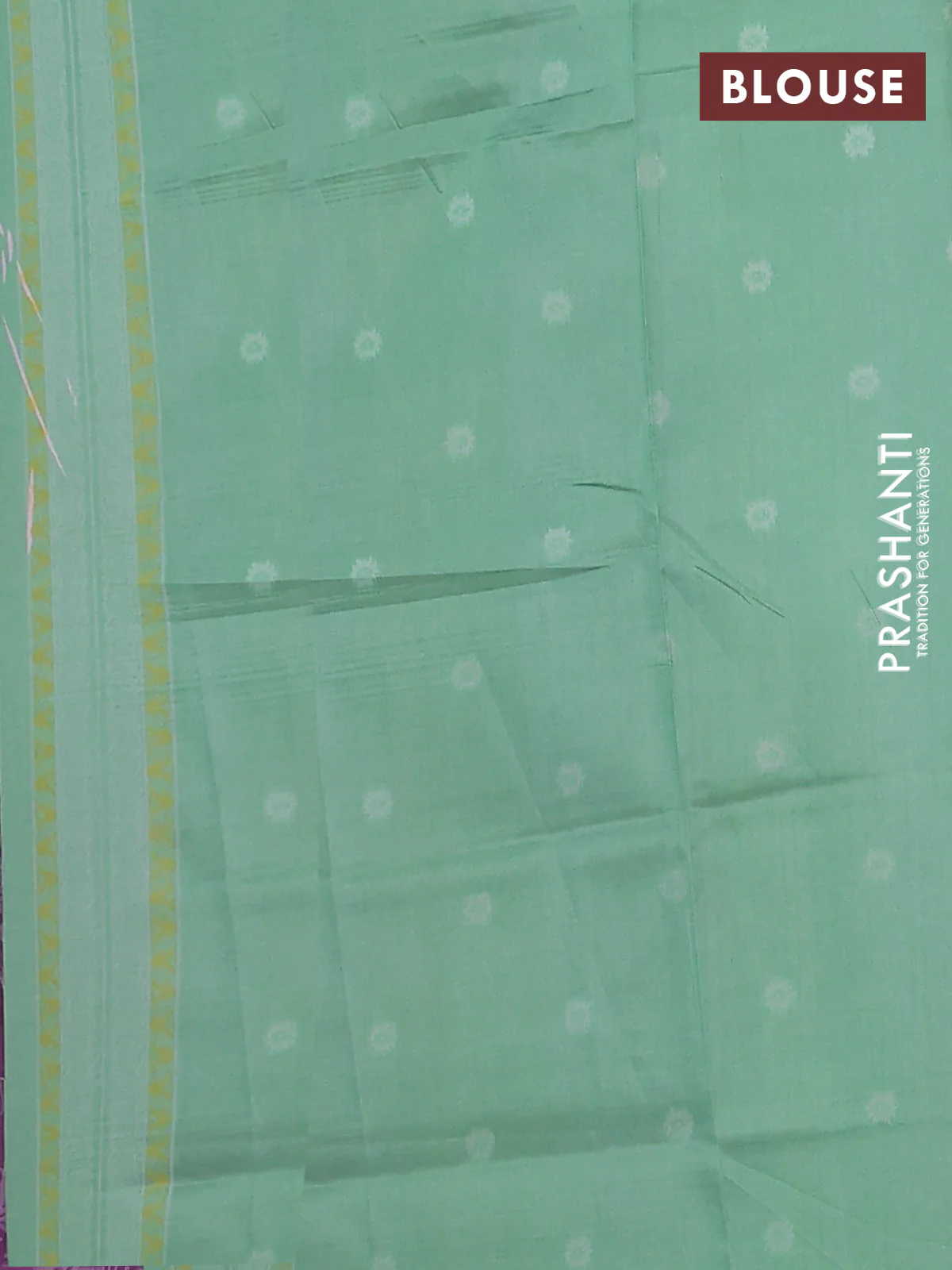 Semi sambalpuri silk saree purple and teal green shade with allover ikat weaves and thread woven border - Image 4
