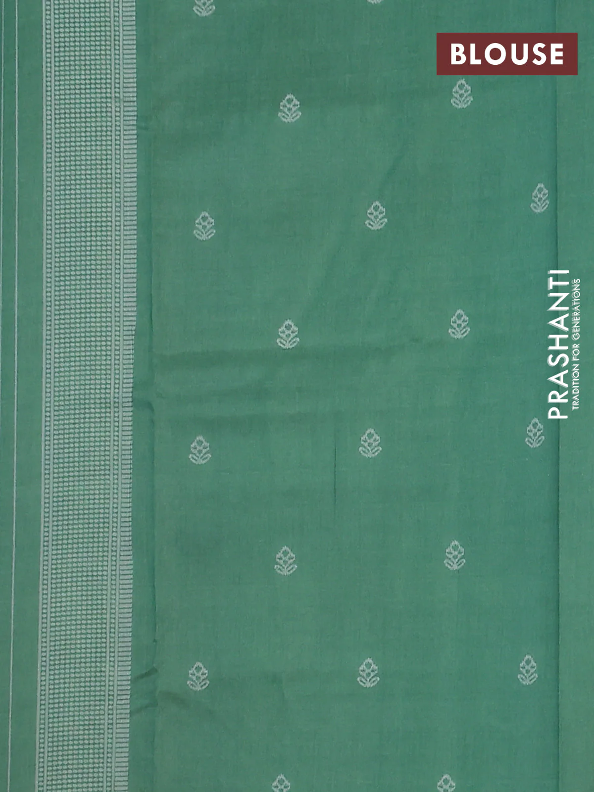 Semi sambalpuri silk saree rust shade and green with allover ikat weaves and thread woven border - Image 4