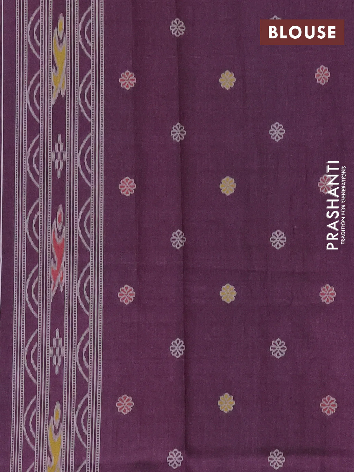 Semi sambalpuri silk saree sap green and wine shade with allover warli ikat weaves and thread woven border - Image 4