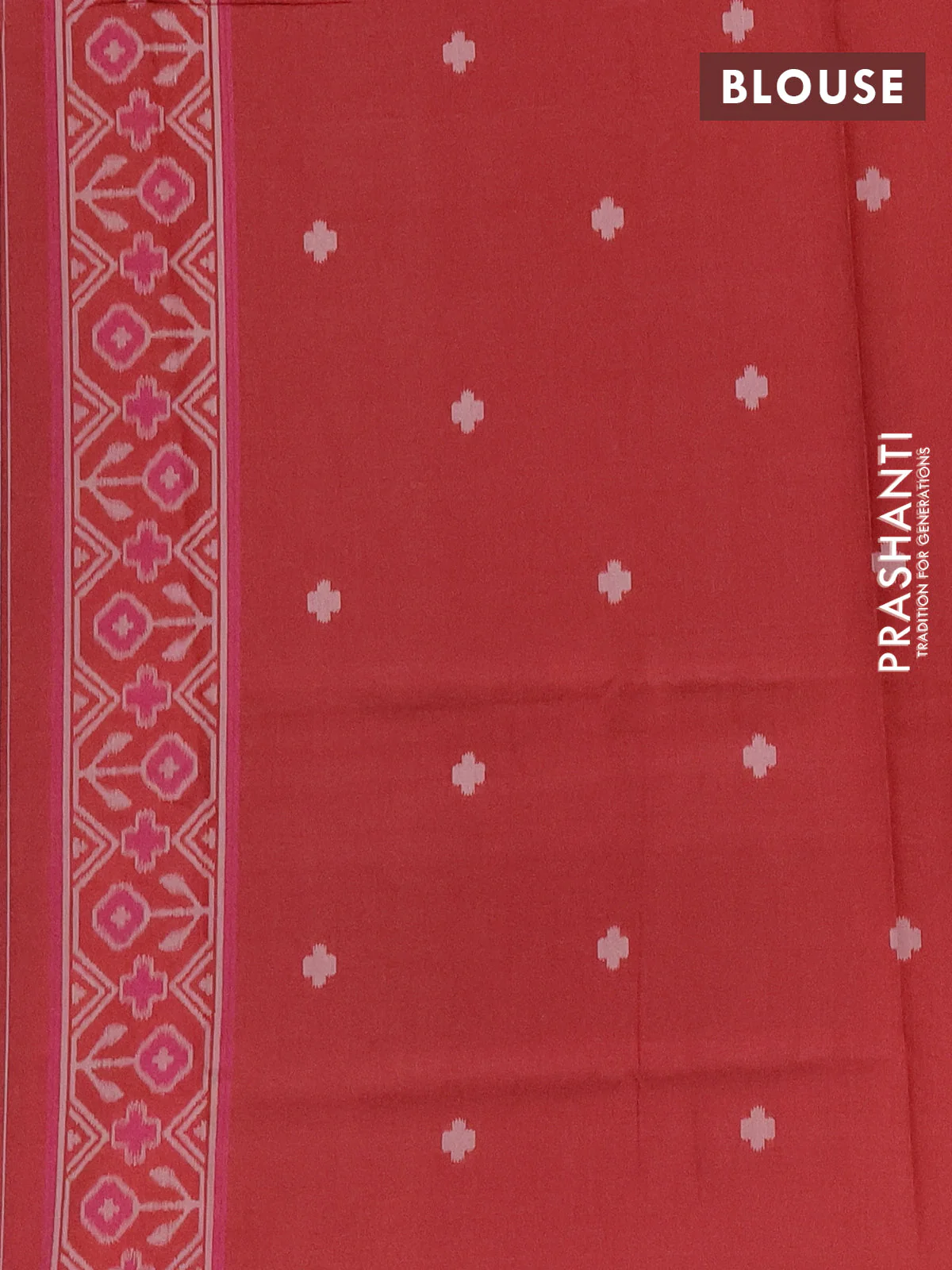 Semi sambalpuri silk saree teal blue and maroon with ikat buttas and thread woven border - Image 4