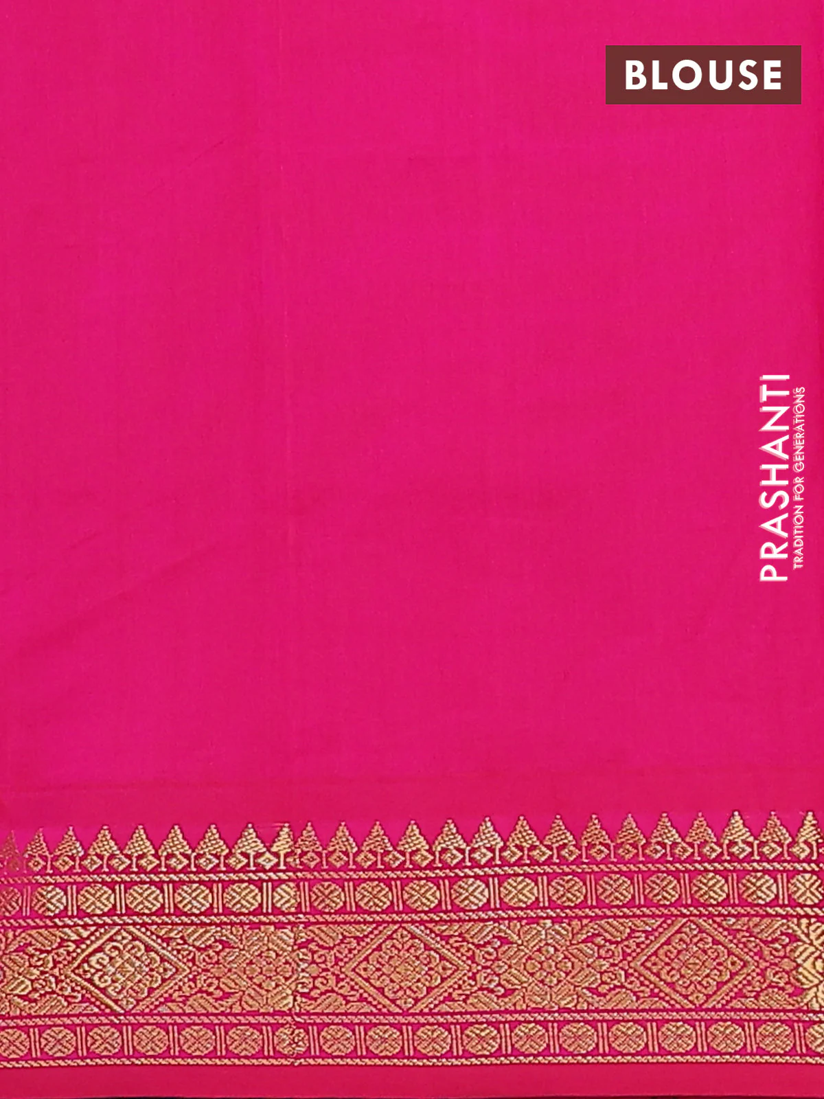Semi silk cotton saree dual shade of sap green and pink with plain body and zari woven border - Image 4