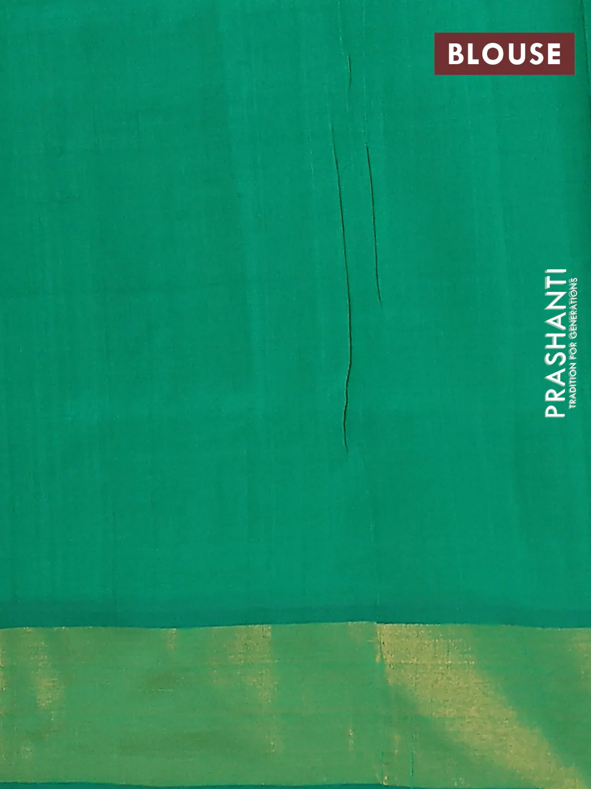Semi silk cotton saree sandal and green with zari woven buttas and zari woven border - Image 4